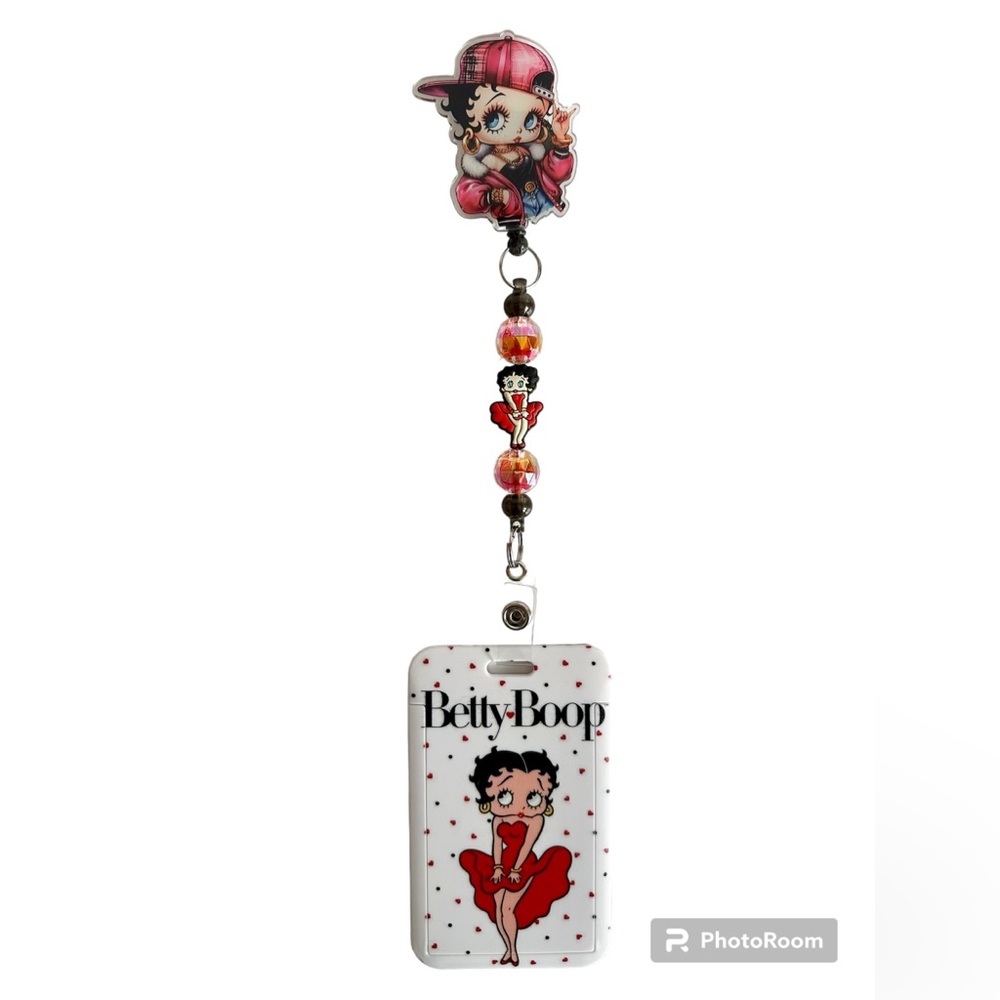 NEW Betty Boop badge reel with ID card holder